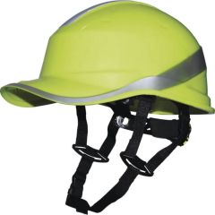 Kaitsekiiver Baseball, 1000 VAC/1500 VDC, Hi-Viz kollane DIA, Delta Plus