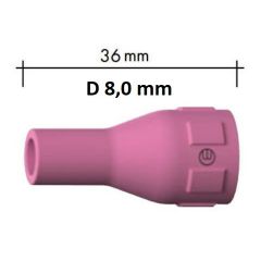 Keraamiline gaasidüüs, Abitig 150/260W, d=8mm, VE=10, Binzel
