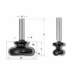 Sõrmfrees tõmbeliistule S=8mm, D=38,1mm, CMT