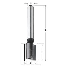 Sõrmfrees sirge, tsentri teraga S=8mm, D=16mm, CMT