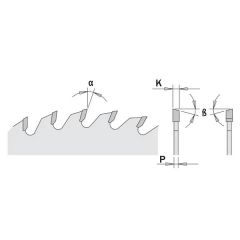 Saeketas puidule 216x2,8x30mm Z64 a=-5° Neg. b=15° ATB, CMT