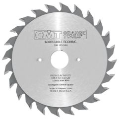 Ettelõikeketas HW Xtreme, reguleeritav 120x2,8-3,6x20mm Z12+12 a=12° b=FLAT, CMT