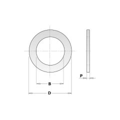 Saeketta vaheseib D=20mm B=16mm P=1,2mm, CMT