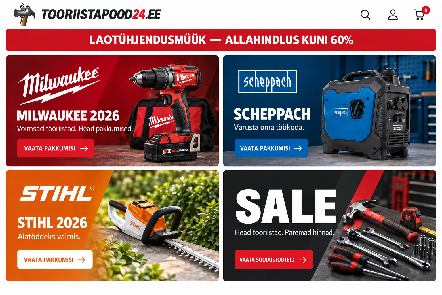 Milwaukee 2026 — Võimsad tööriistad. Head pakkumised. Vaata pakkumisi.